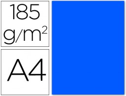 50h. cartulina Guarro A4 185g/m² azul mar